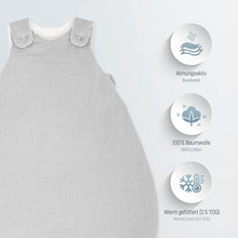 Lade das Bild in den Galerie-Viewer, Premium Baby-Schlafsack aus zertifizierter Musselin-Baumwolle