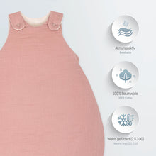 Lade das Bild in den Galerie-Viewer, Premium Baby-Schlafsack aus zertifizierter Musselin-Baumwolle
