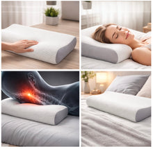 Lade das Bild in den Galerie-Viewer, Nackenstuetzkissen Ergonomisches Visco-Gelschaum Kissen ideal gegen Nacken-Verspannungen
